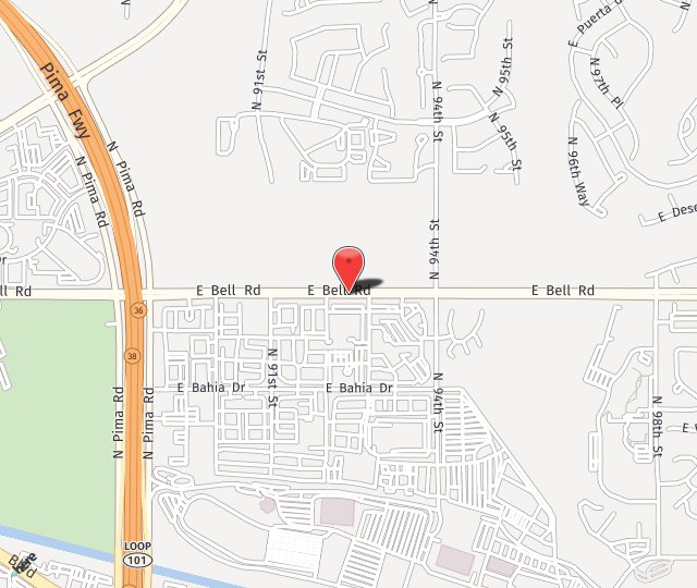 Location Map: 9377 E. Bell Rd Scottsdale, AZ 85260